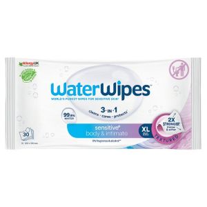 WaterWipes Sensitive+ Adult Care Wipes 30s