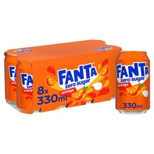 Fanta Orange Zero 8Pk 8X330Ml