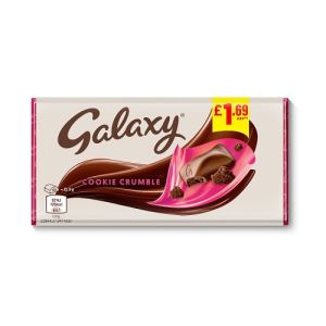 Galaxy Large Block Pmp £1.69 Cookie Crumble 114G