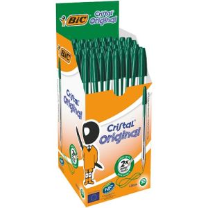 Bic Cristal Pens Medium Box50 Green 1