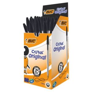Bic Cristal Pens Medium Box50 Black 1