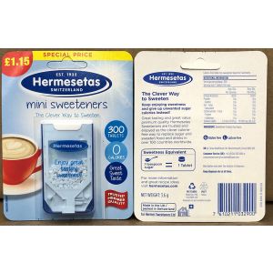 Hermesetas Mini Sweeteners 300S PMP £1.15