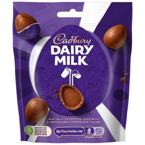 Cadbury Dairy Milk Mini Filled Eggs Bag 77G Mini Filled Eggs 77G