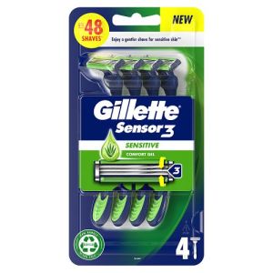 Gillette Sensor 3 Sensitive Disposables 4Ct