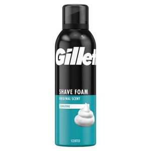 Gillette Classic Men's Shave Foam 200ml Sensitive  (UK/FR/BE/LU/SE/FI/DK/NO/FI/GR/IT/NL)