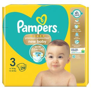 Pampers Nappies Premium Protection New Baby Size 3 29s 