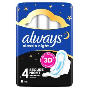 Always Maxi Classic Night Pads 8s