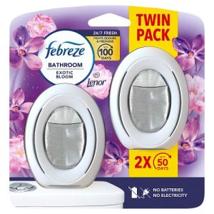 Febreze Bathroom Freshener Exotic Bloom Twin Pack 5X2Ct