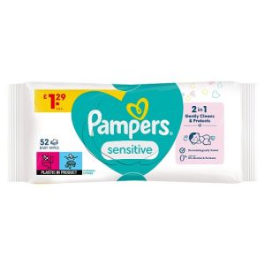 Pampers Baby Wipes Pmp £1.29 Sensitive 52Ct