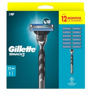 Gillette Mach 3 Value Pack Razor 12BLADES