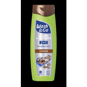 Wash & Go Shampoo 2 in 1 180ml Caffeine