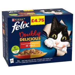 Felix Doubly Delicious Meaty Selection Wet Cat Food Pm£4.75 12X85G