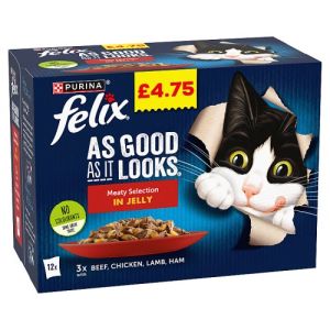 Felix As Good As It Looks Meaty Selection Wet Cat Food Pm£4.75 12X85G