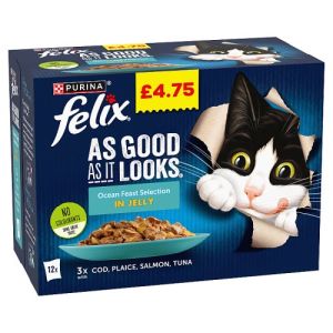 Felix As Good As It Looks Ocean Feast Wet Cat Food Pm£4.75 12X85G