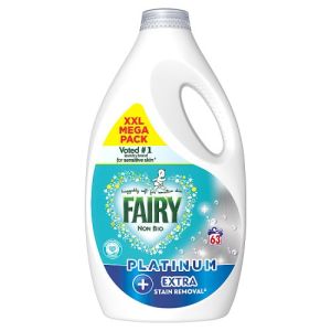 Fairy Platinum +Stain Remover Non Bio Washing Liquid for Sensitive Skin 63w