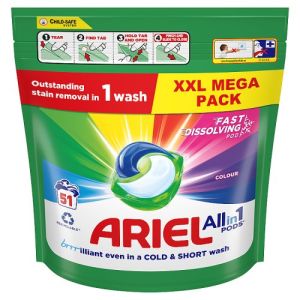 Ariel Colour All in1 Pods Washing Liquid Capsules 51 Washes