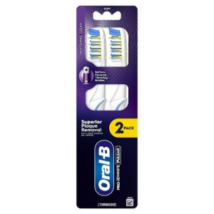 Oral-B Pulsar Medium Toothbrush 2pk Pro 3D White (HB)