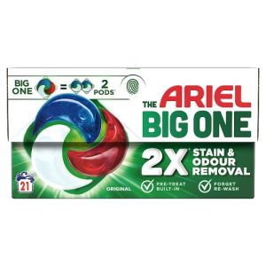 Ariel Laundry Detergent Liquid Pods Original 21Ct 21Washes Csx4(Big One)
