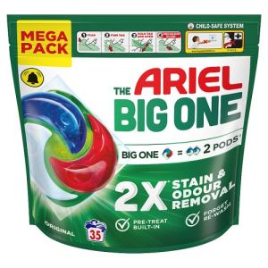 Ariel Laundry Detergent Liquid Pods Original 35Ct 35Washes Csx2(Big One)