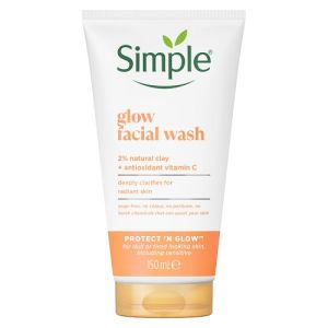 Simple Protect N Glow Express Glow Clay Polish Facial Wash