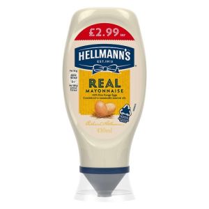 Hellmans Mayonnaise Squeezy Pmp £2.99 Real 430ml
