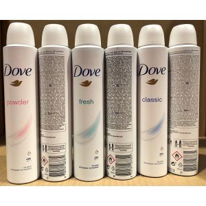 Dove APA 200ml Mixed Case For Women8 x Classic, 8 x Fresh & 8 x Powder
