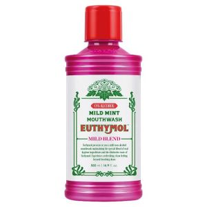 Euthymol M/Wash 500ml Mild Mint 0% Alcohol