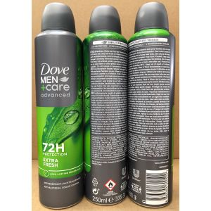 Dove Deo Spray 250ml Men Extra Fresh 72hr (GCC Pack)